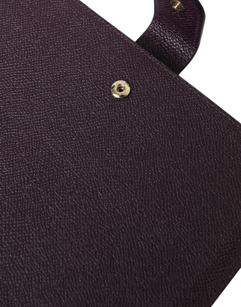 Dolce & Gabbana Dunkelbraun Leder Logo Plaque Abdeckung Hülle Tablette Fall