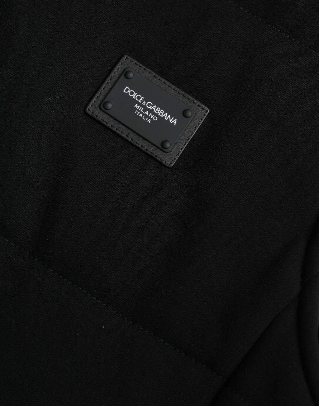 Dolce & Gabbana Schwarze Viskose Weste mit Knöpfen Logo Jacke