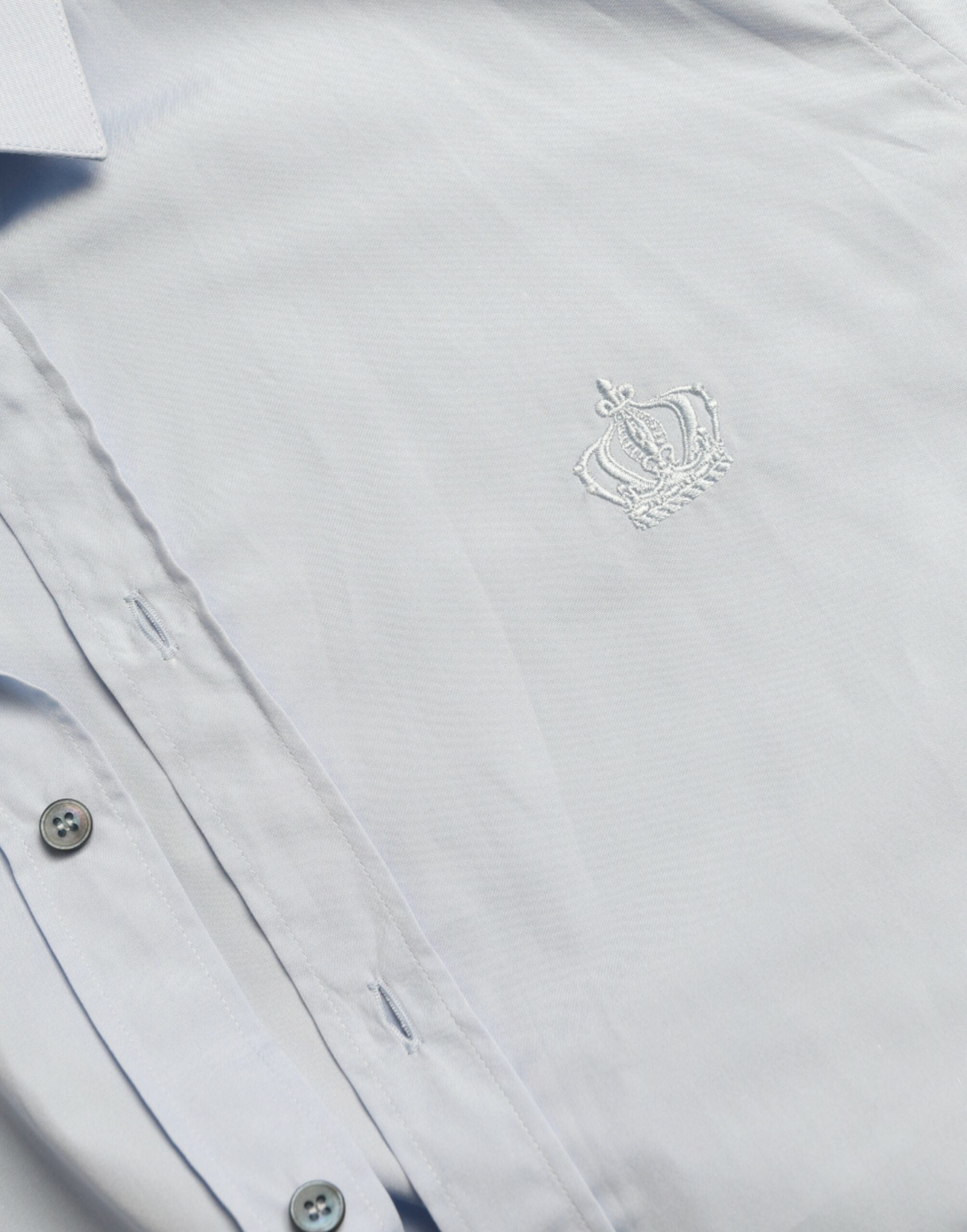 Dolce & Gabbana Himmelblau Baumwolle Männer Formal GOLD Kleid Hemd