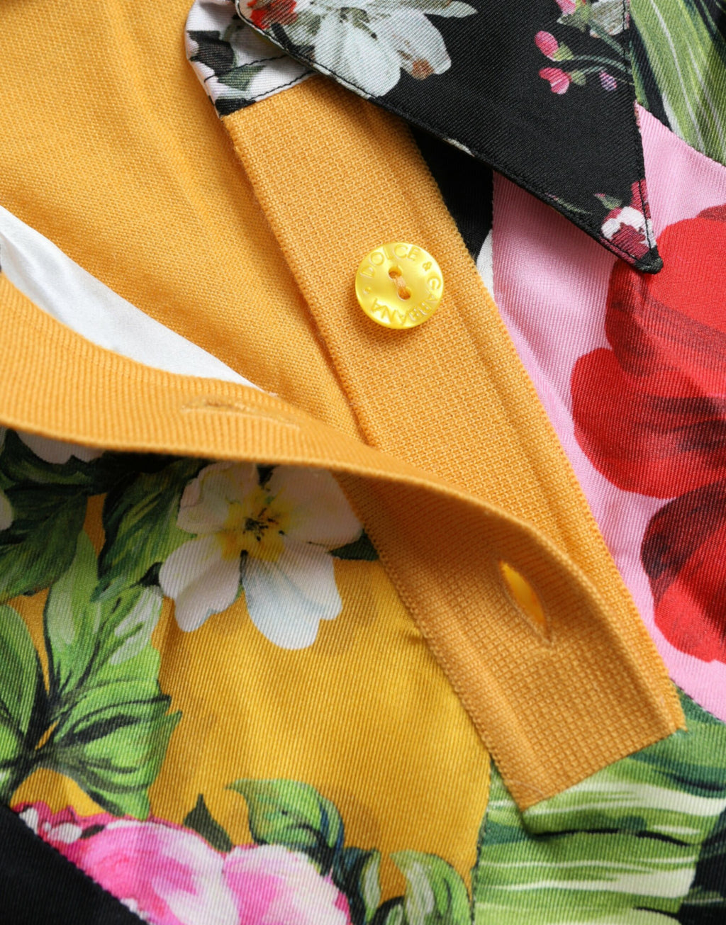 Dolce & Gabbana Mehrfarbiger Patchwork-Henley-Pullover aus Kaschmir