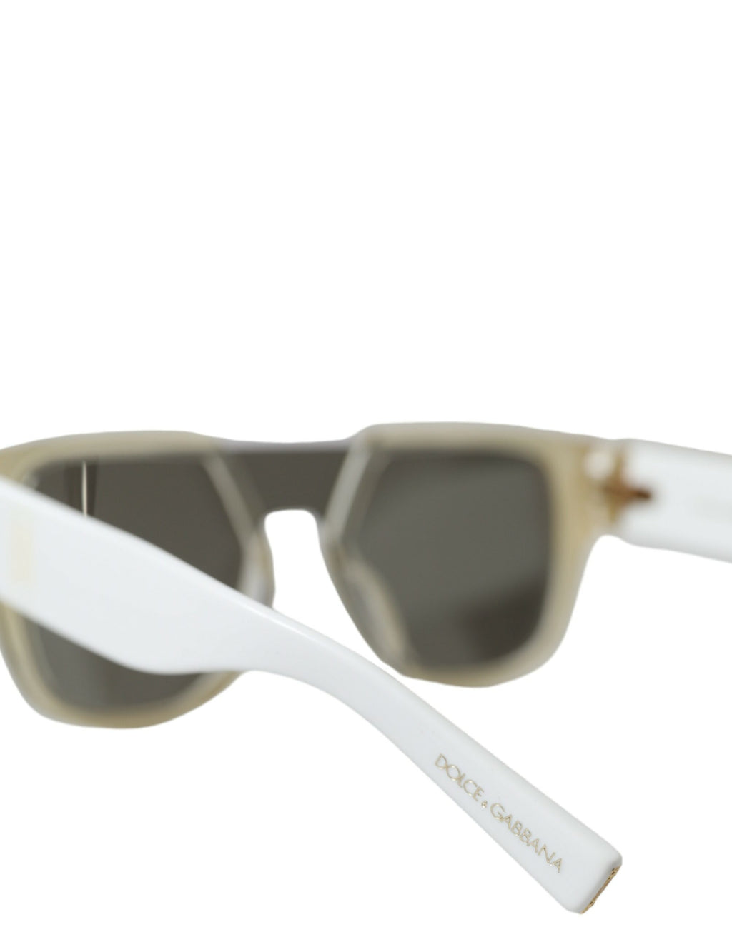 Dolce & Gabbana Weiße Acetat-Spiegel-Gläser DG4356 Sonnenbrille