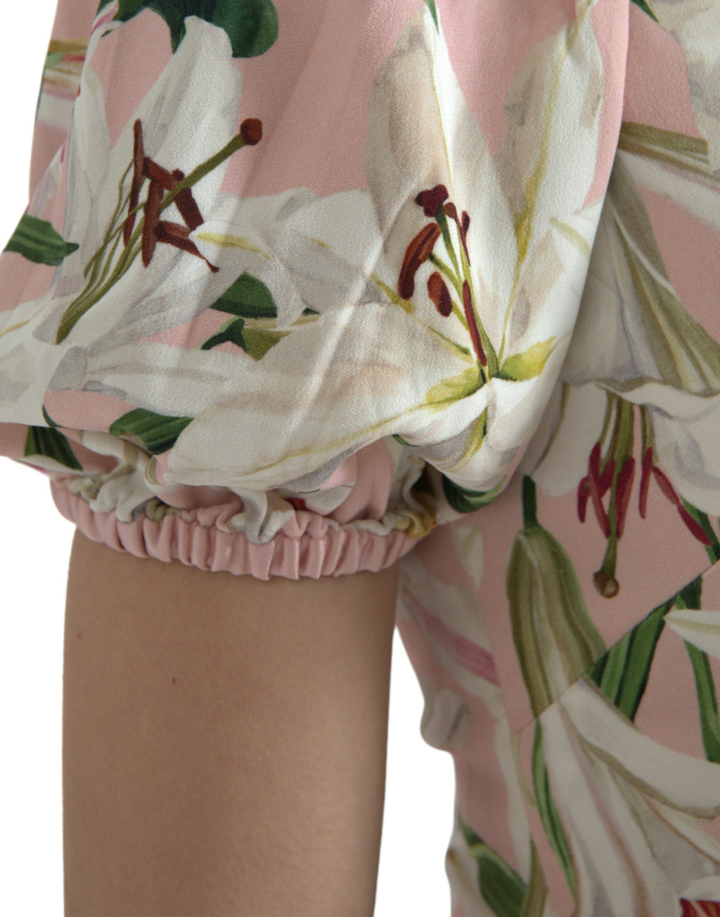 Dolce & Gabbana Rosa Lily Viskose Etuikleid Stretch-Minikleid