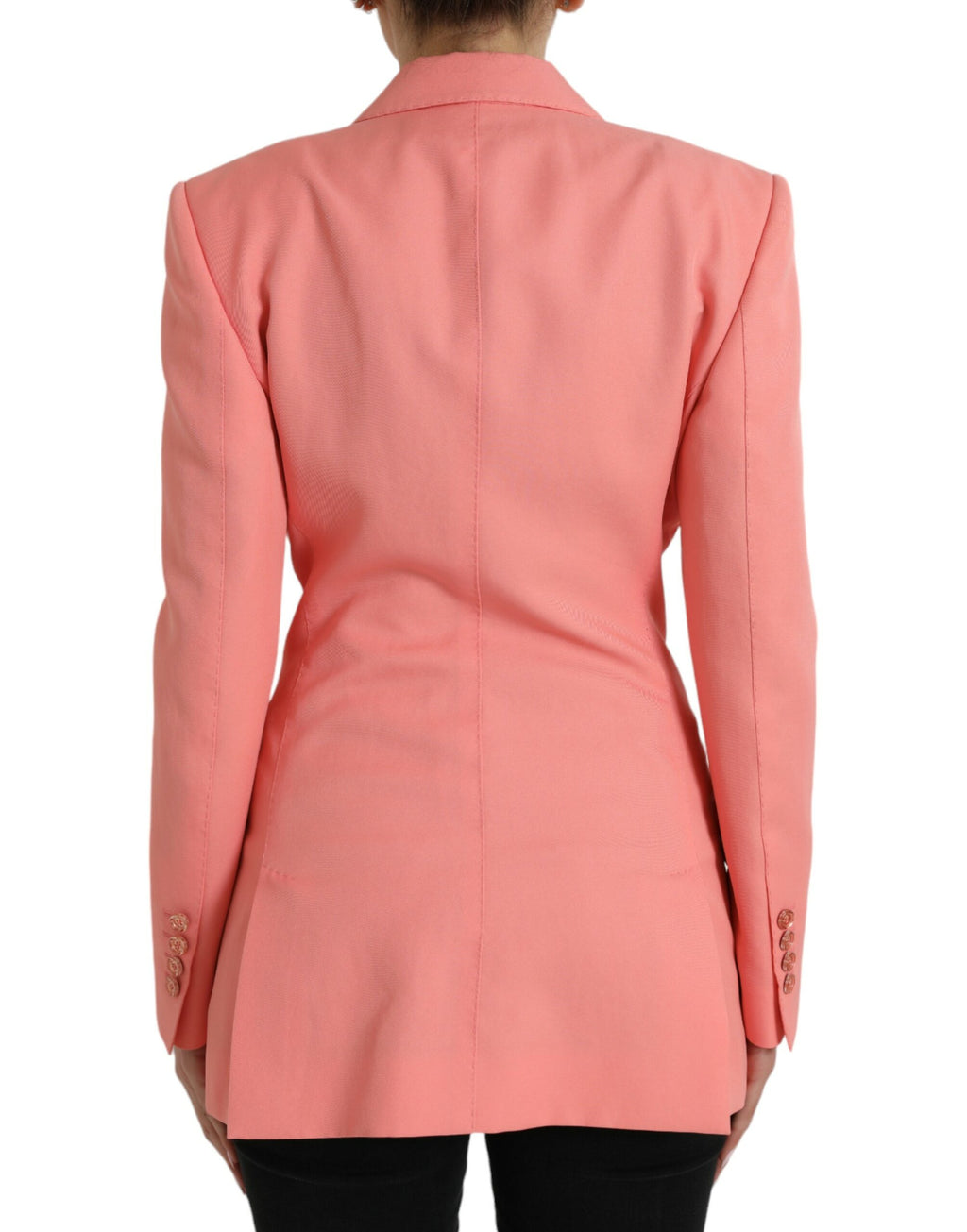 Dolce & Gabbana Einreihige Blazerjacke aus rosa Polyester