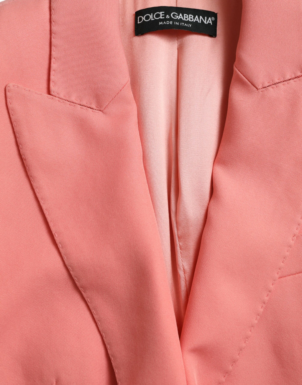 Dolce & Gabbana Einreihige Blazerjacke aus rosa Polyester
