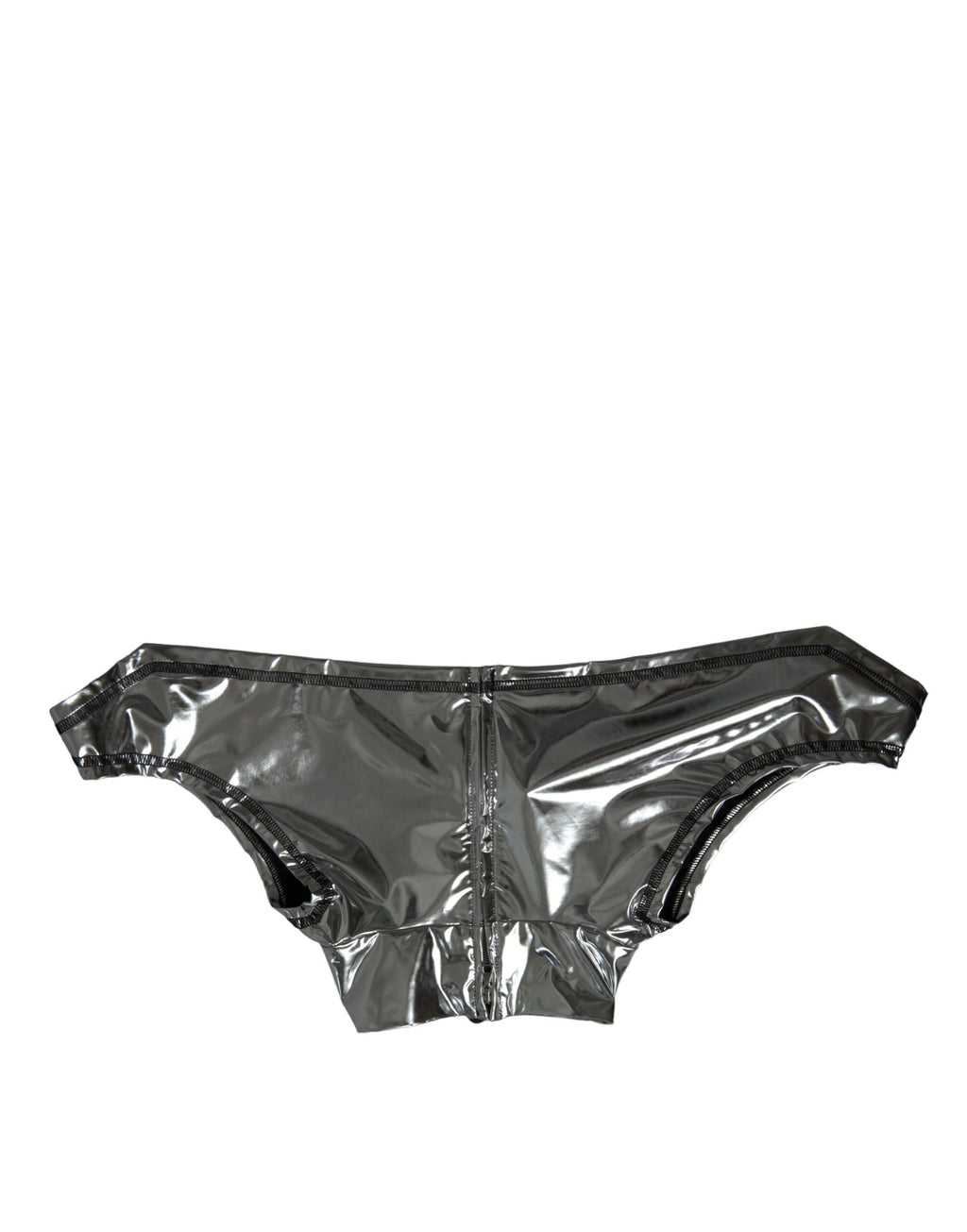 Dolce & Gabbana Silbernes Polyester-Stretch-Top