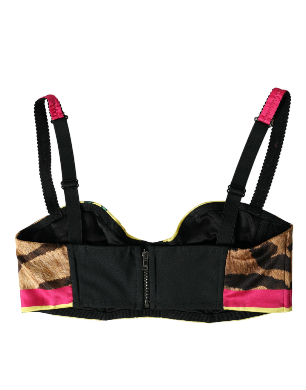 Dolce & Gabbana Multicolor Floral Ärmelloses Bustier Crop Top