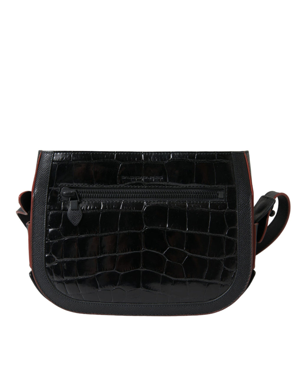 Balenciaga Schwarze Exotenleder Schulter Crossbody Kameratasche