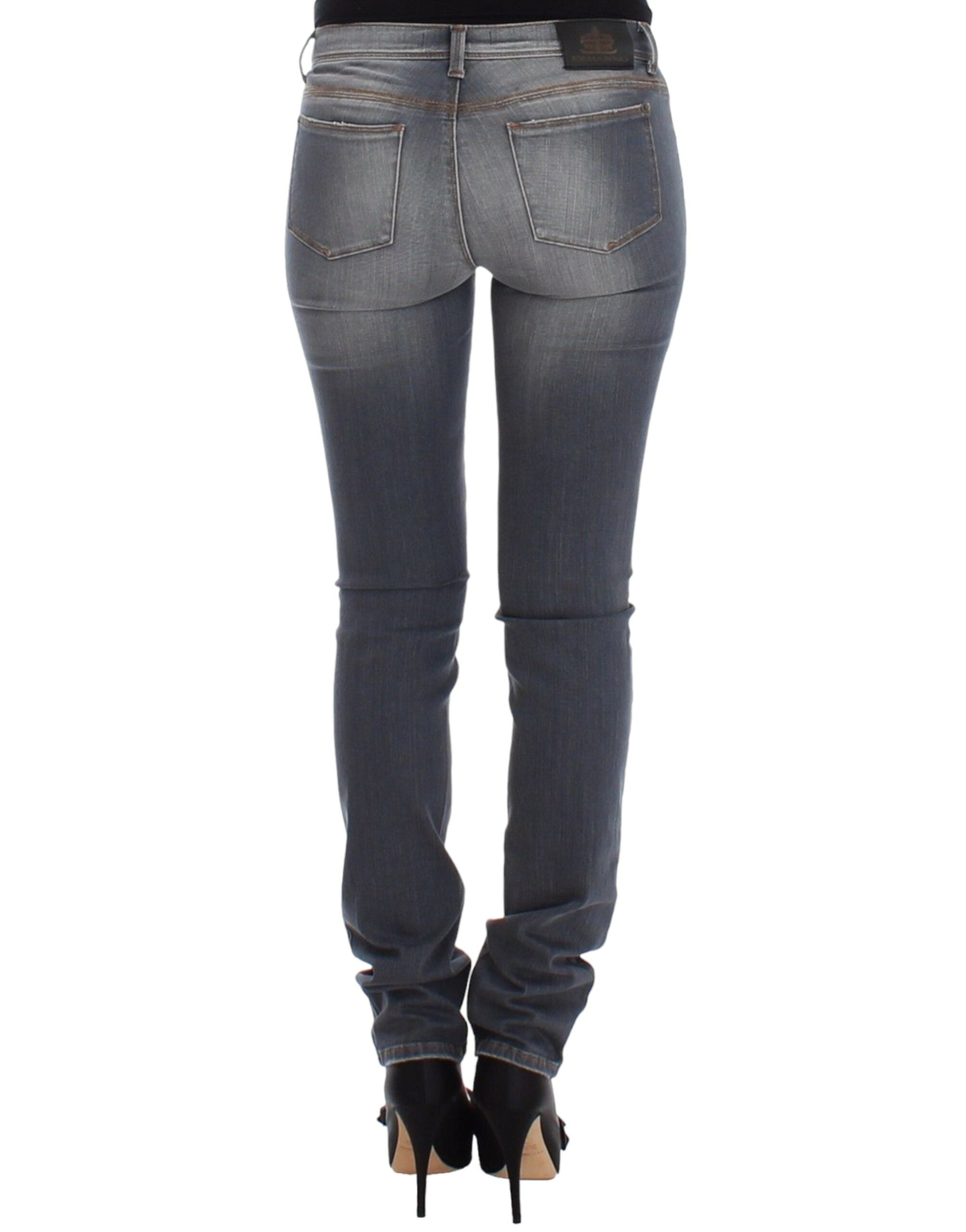 Ermanno Scervino Graue Slim Jeans Denim-Hosen Skinny Leg Stretch