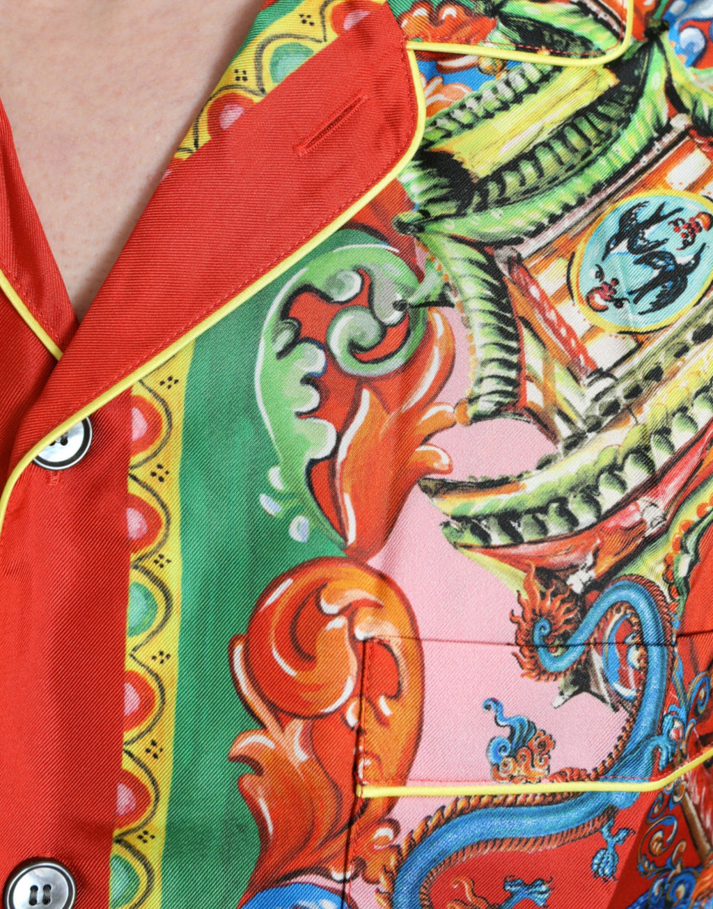 Dolce & Gabbana Mehrfarbig gemustertes Button Down Freizeithemd