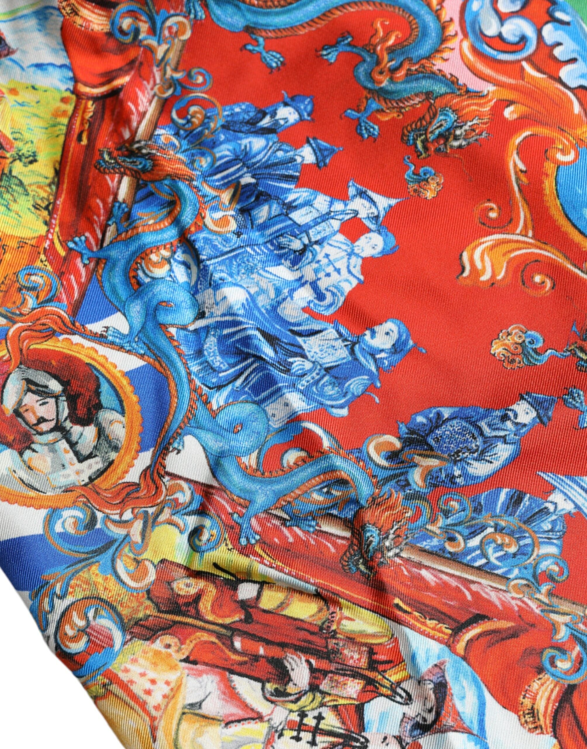 Dolce & Gabbana Mehrfarbig gemustertes Button Down Freizeithemd