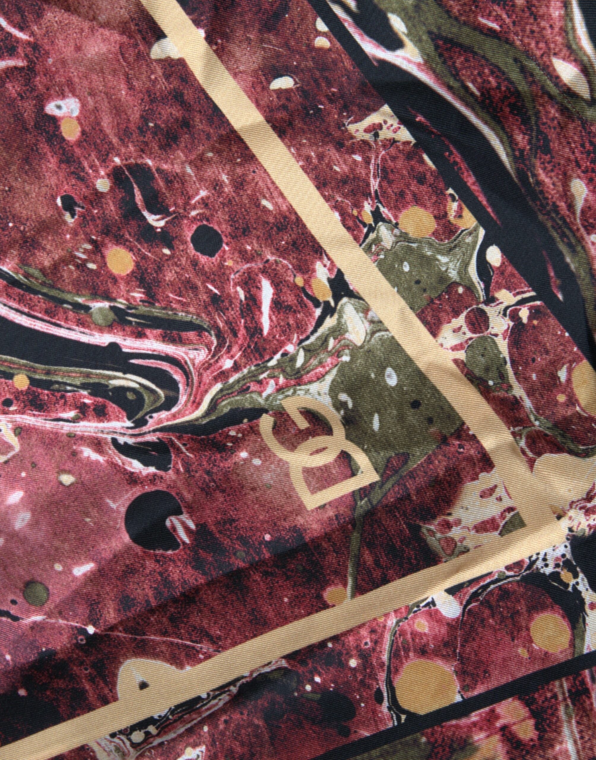 Dolce & Gabbana Multicolor Button Down Seidenhemd