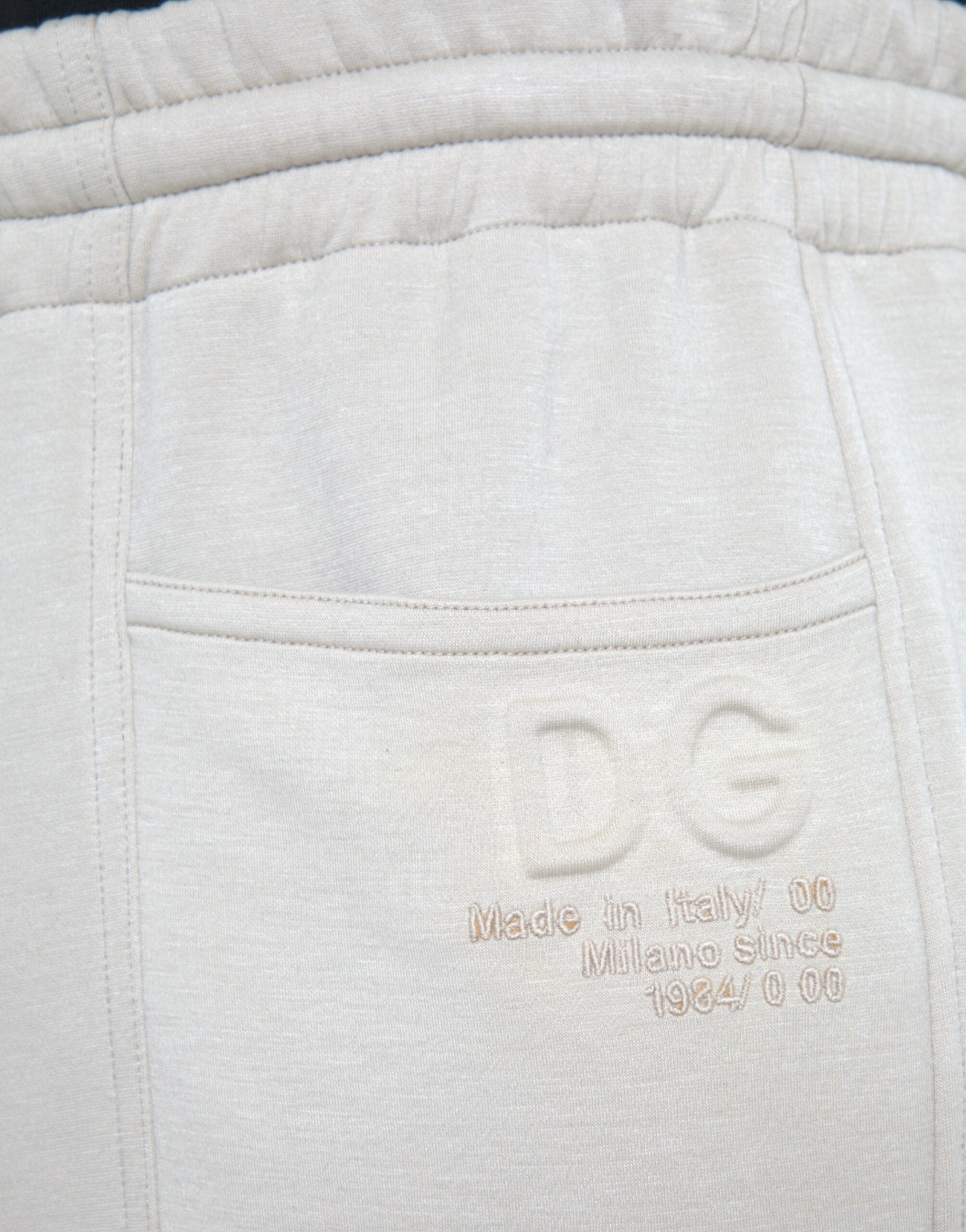 Dolce & Gabbana Weiße Viskose-Cargo-Jogger-Sweatpants-Hose