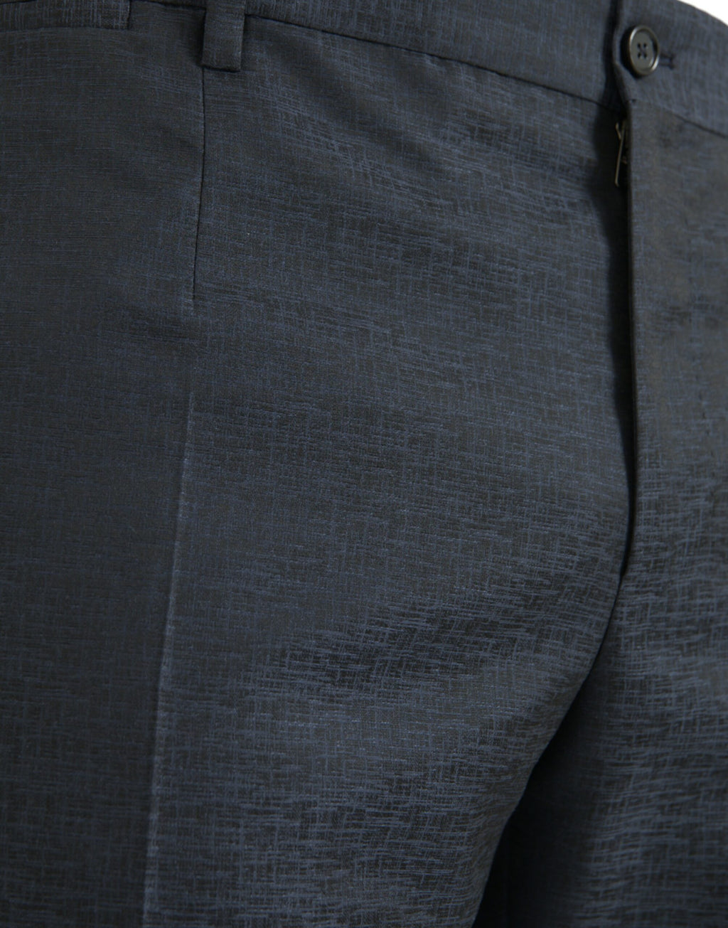 Dolce & Gabbana Blaue Wolle Herren Skinny Dress Hose