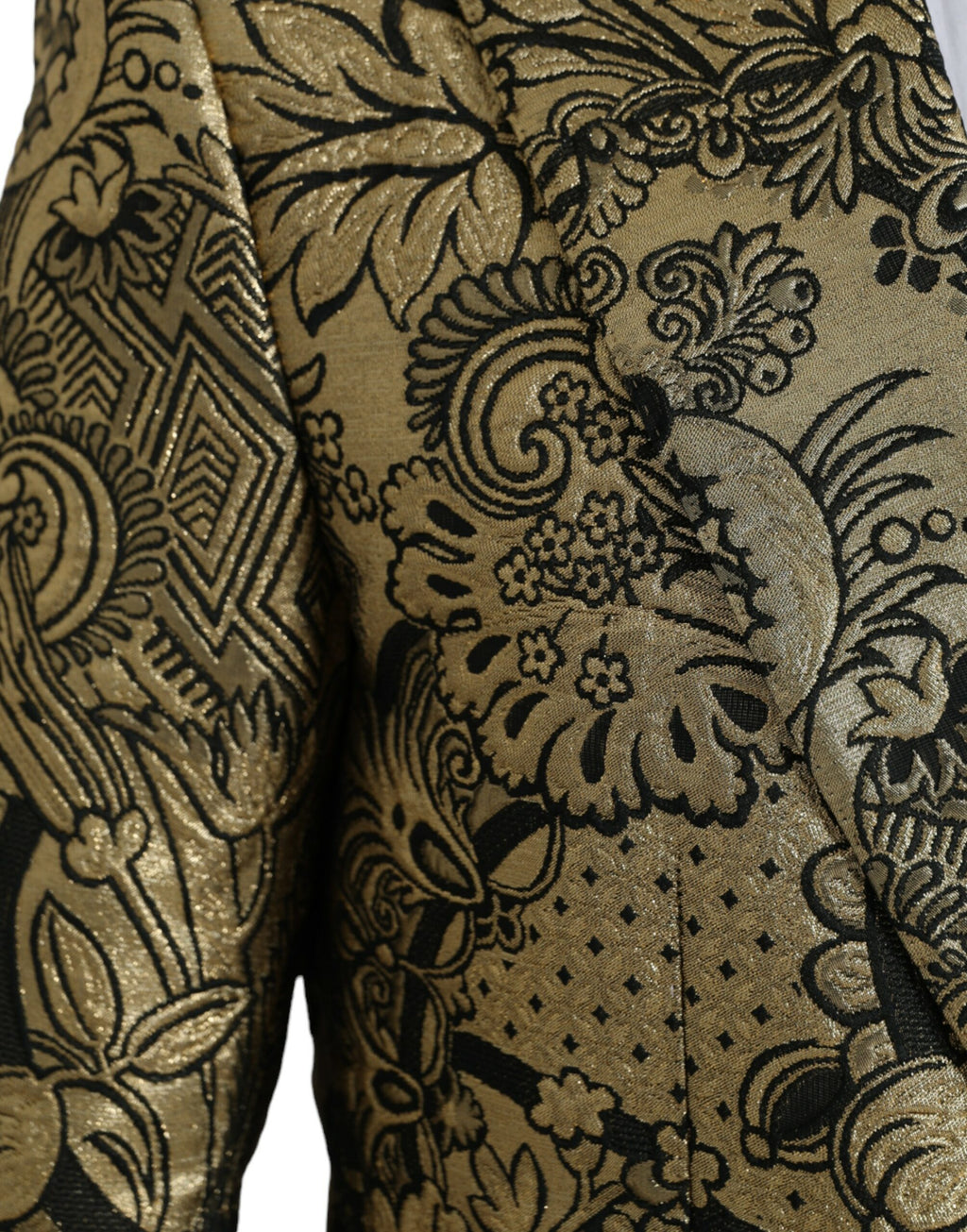 Dolce & Gabbana Gold SICILIA Jacquard-Mantel einreihig Blazer