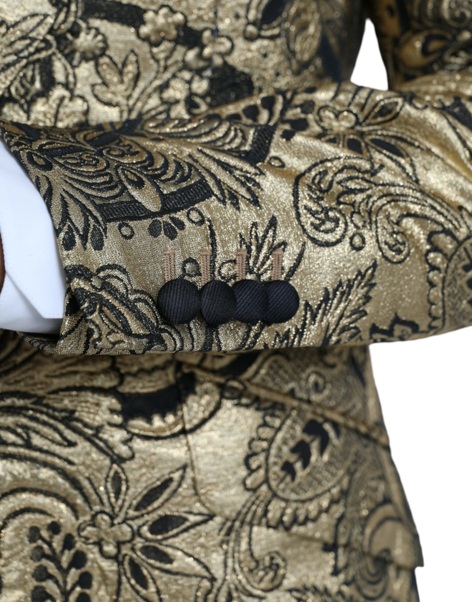 Dolce & Gabbana Gold SICILIA Jacquard-Mantel einreihig Blazer