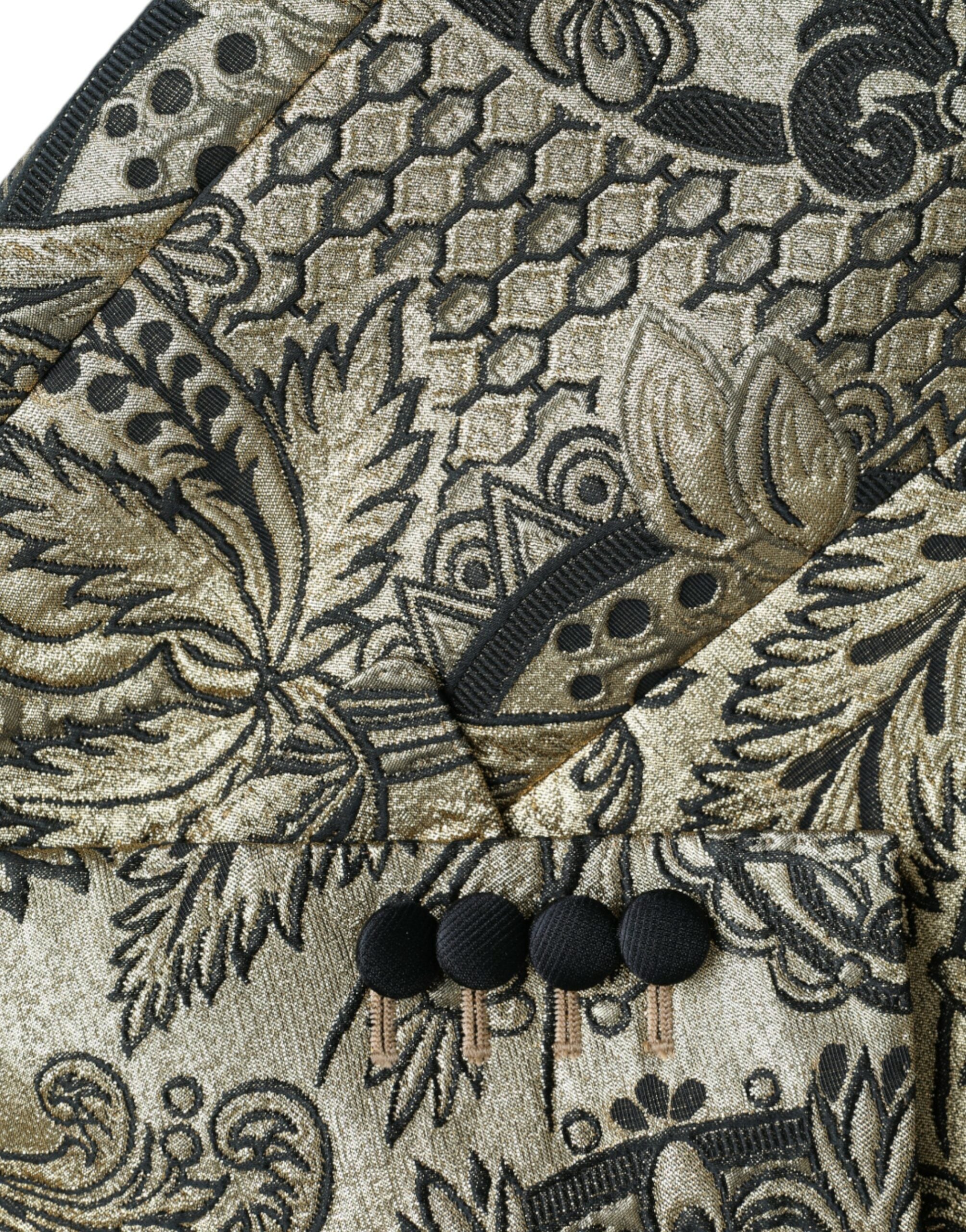 Dolce & Gabbana Gold SICILIA Jacquard-Mantel einreihig Blazer