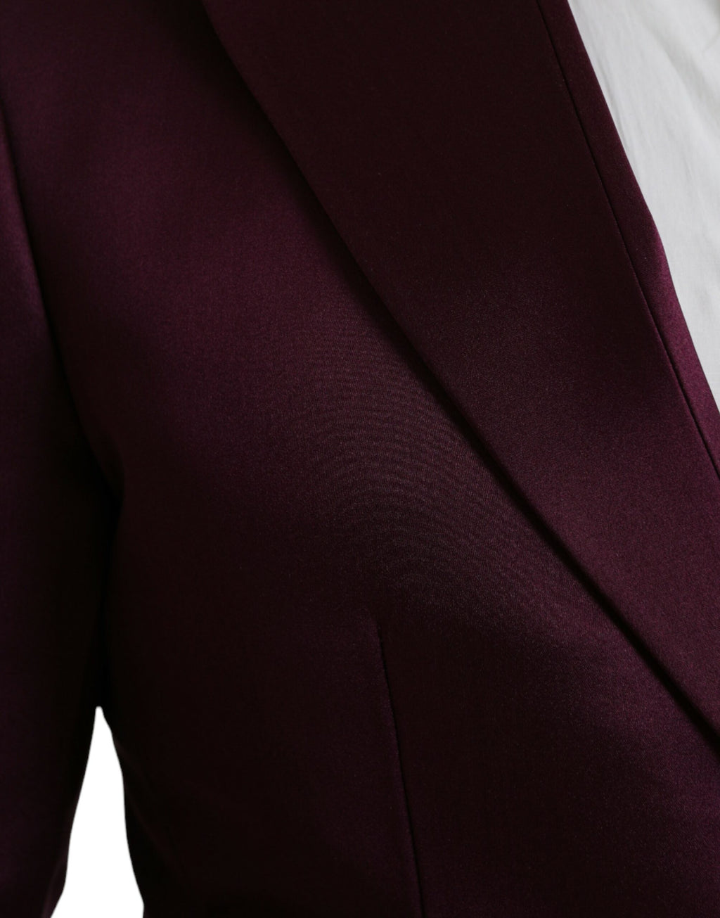 Dolce & Gabbana Kastanienbrauner einreihiger Seidenmantel Blazer