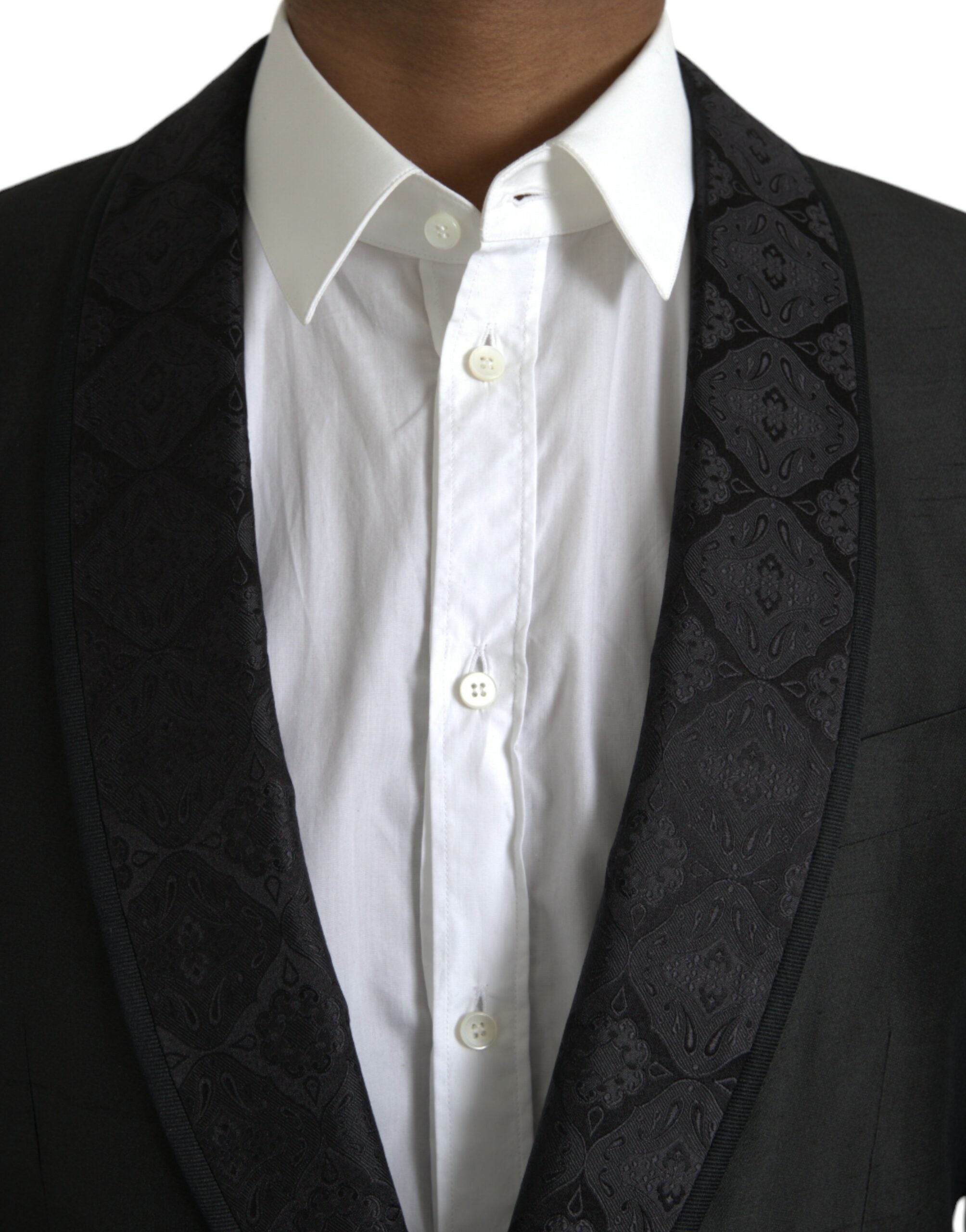 Dolce & Gabbana Schwarzer MARTINI Einreihiger Mantel Blazer