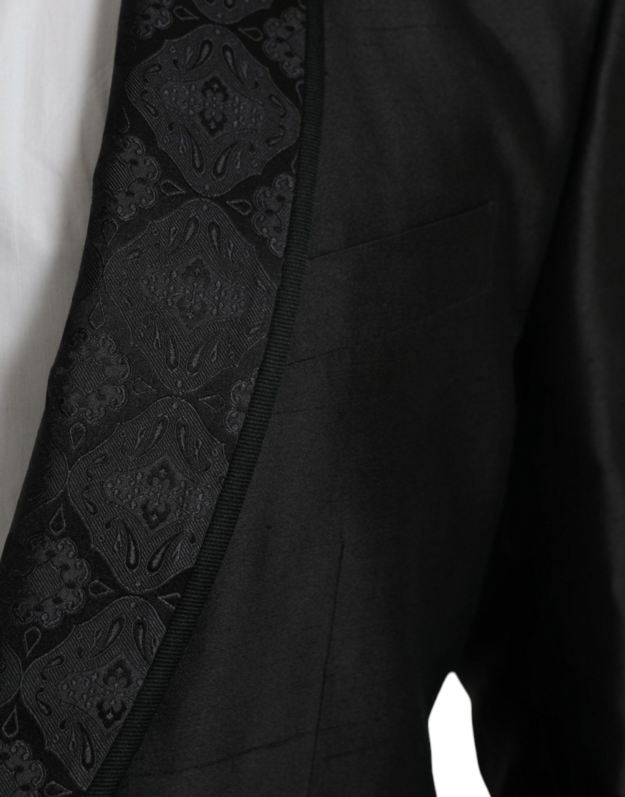 Dolce & Gabbana Schwarzer MARTINI Einreihiger Mantel Blazer