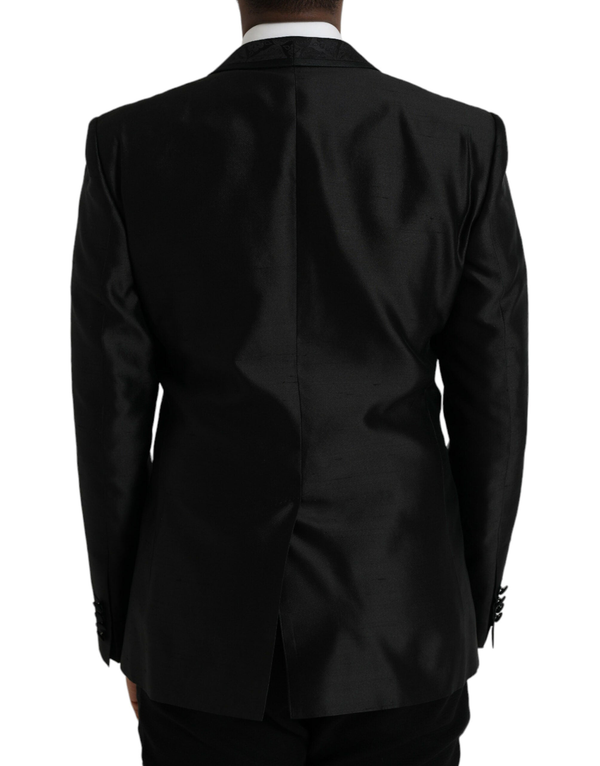 Dolce & Gabbana Schwarzer MARTINI Einreihiger Mantel Blazer