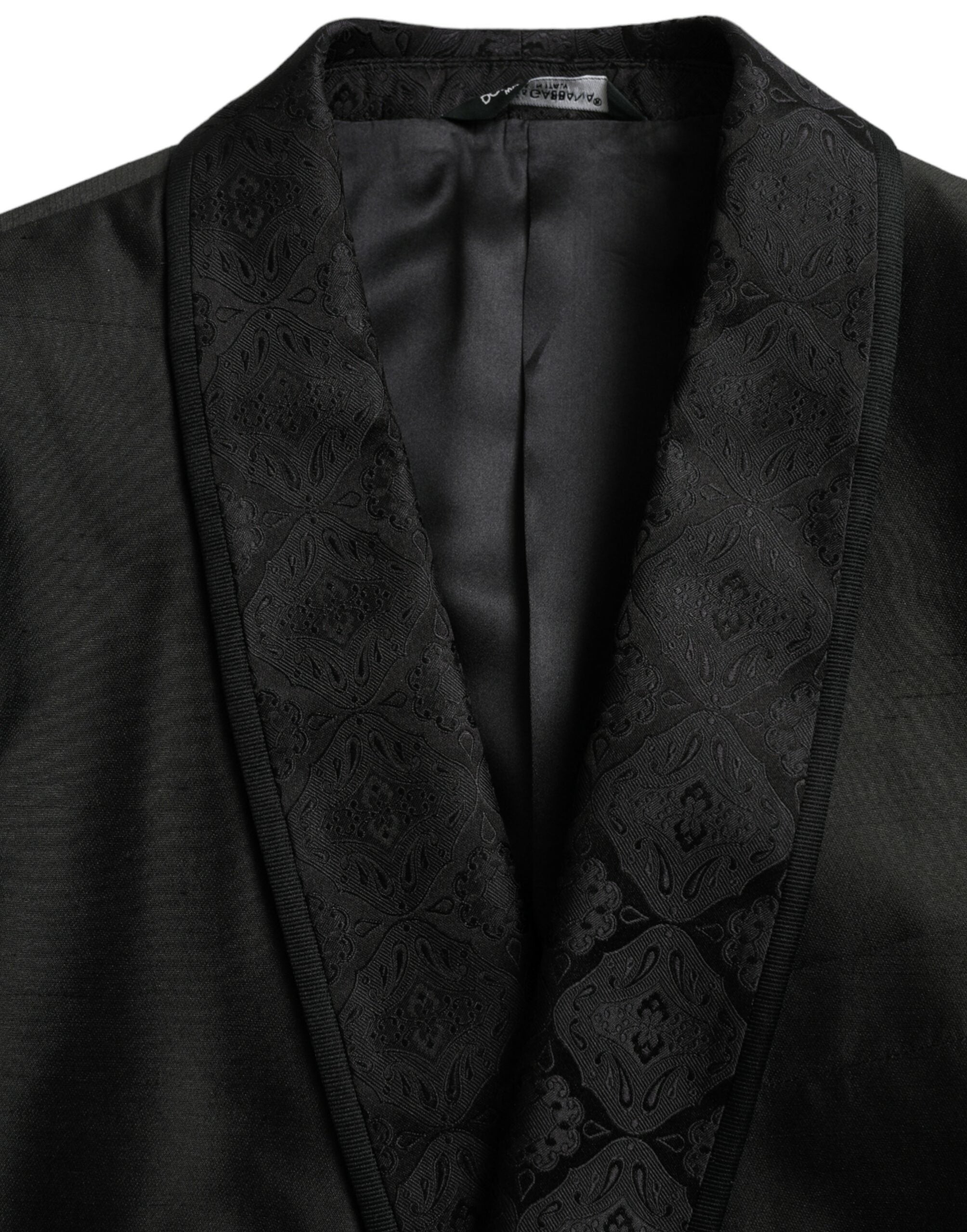 Dolce & Gabbana Schwarzer MARTINI Einreihiger Mantel Blazer