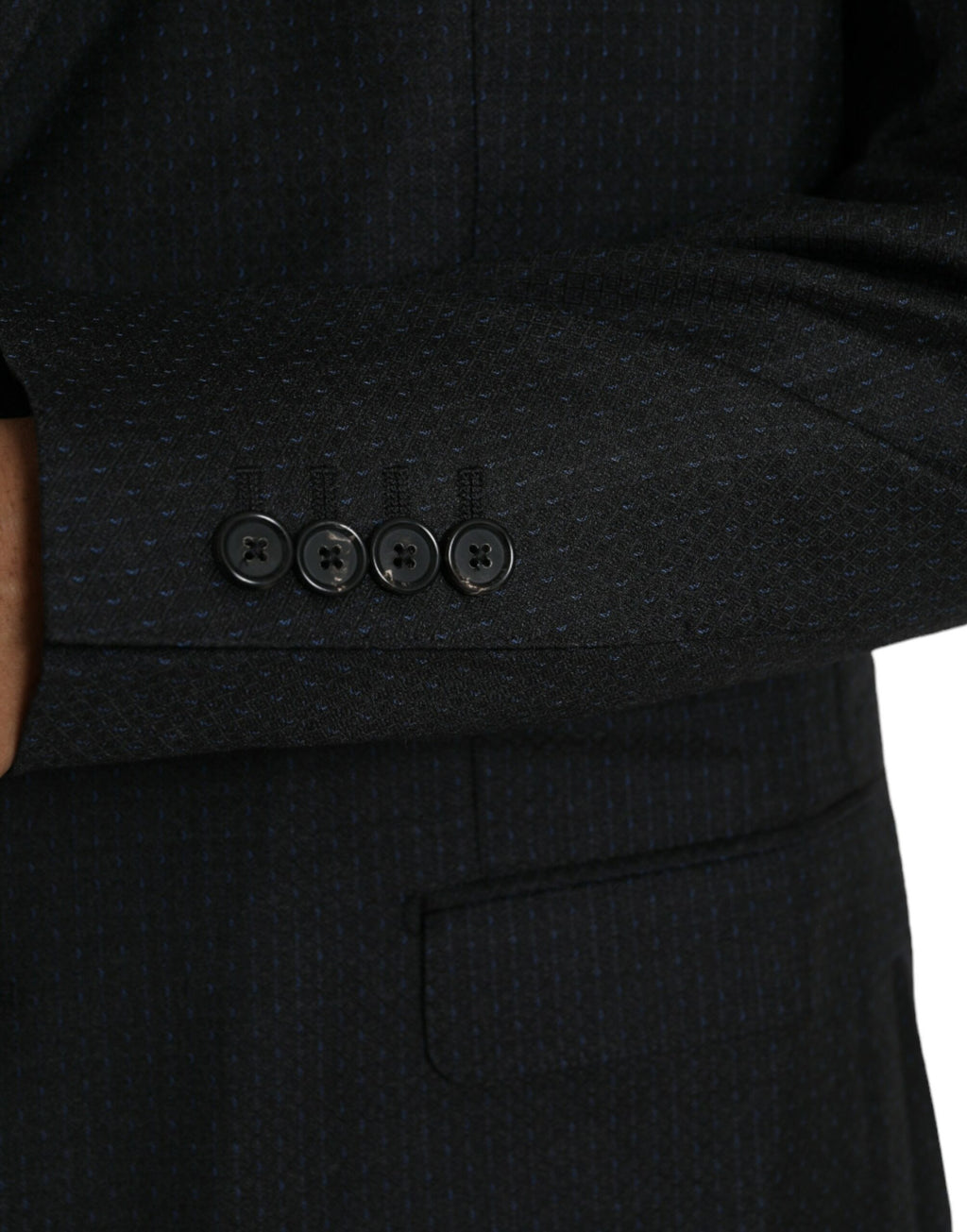 Dolce & Gabbana Schwarzer Wollmantel MARTINI Einreihiger Blazer