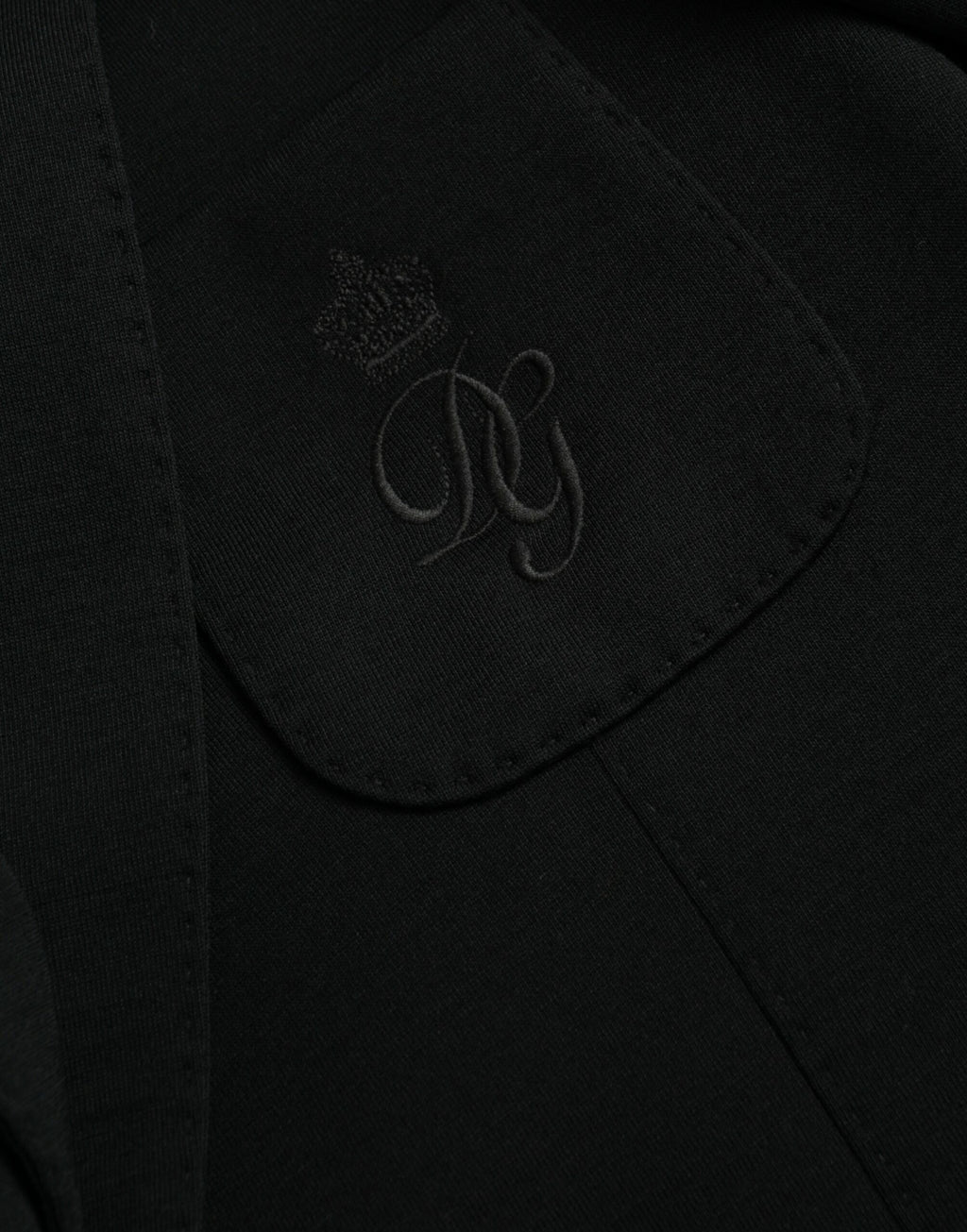 Dolce & Gabbana Schwarzer Wollmantel einreihig mit Kerbe Blazer