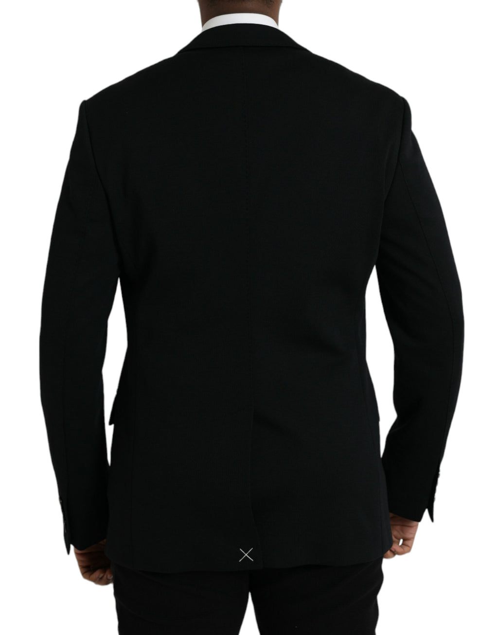 Dolce & Gabbana Schwarzer einreihiger Wollmantel Blazer
