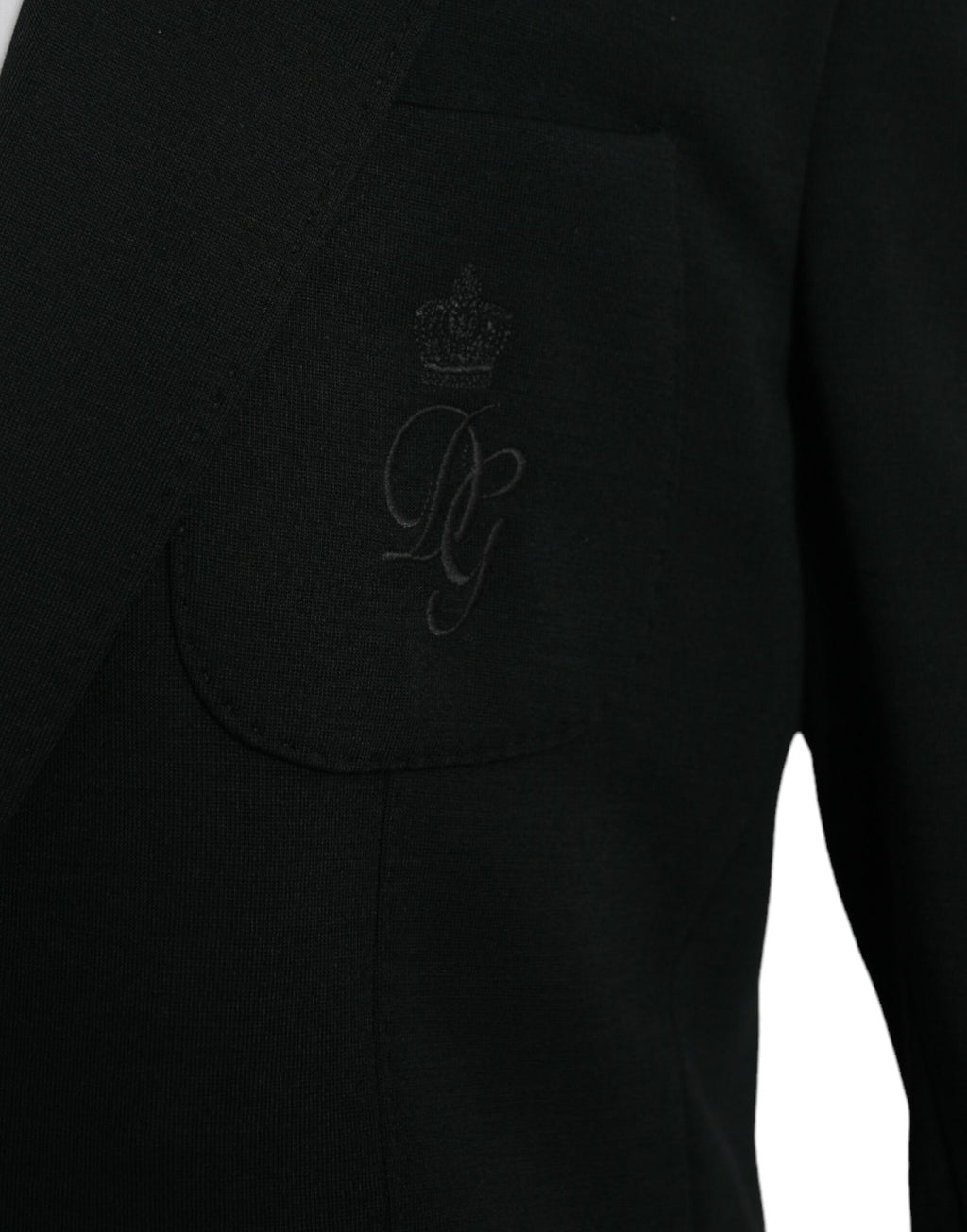 Dolce & Gabbana Schwarzer einreihiger Wollmantel Blazer