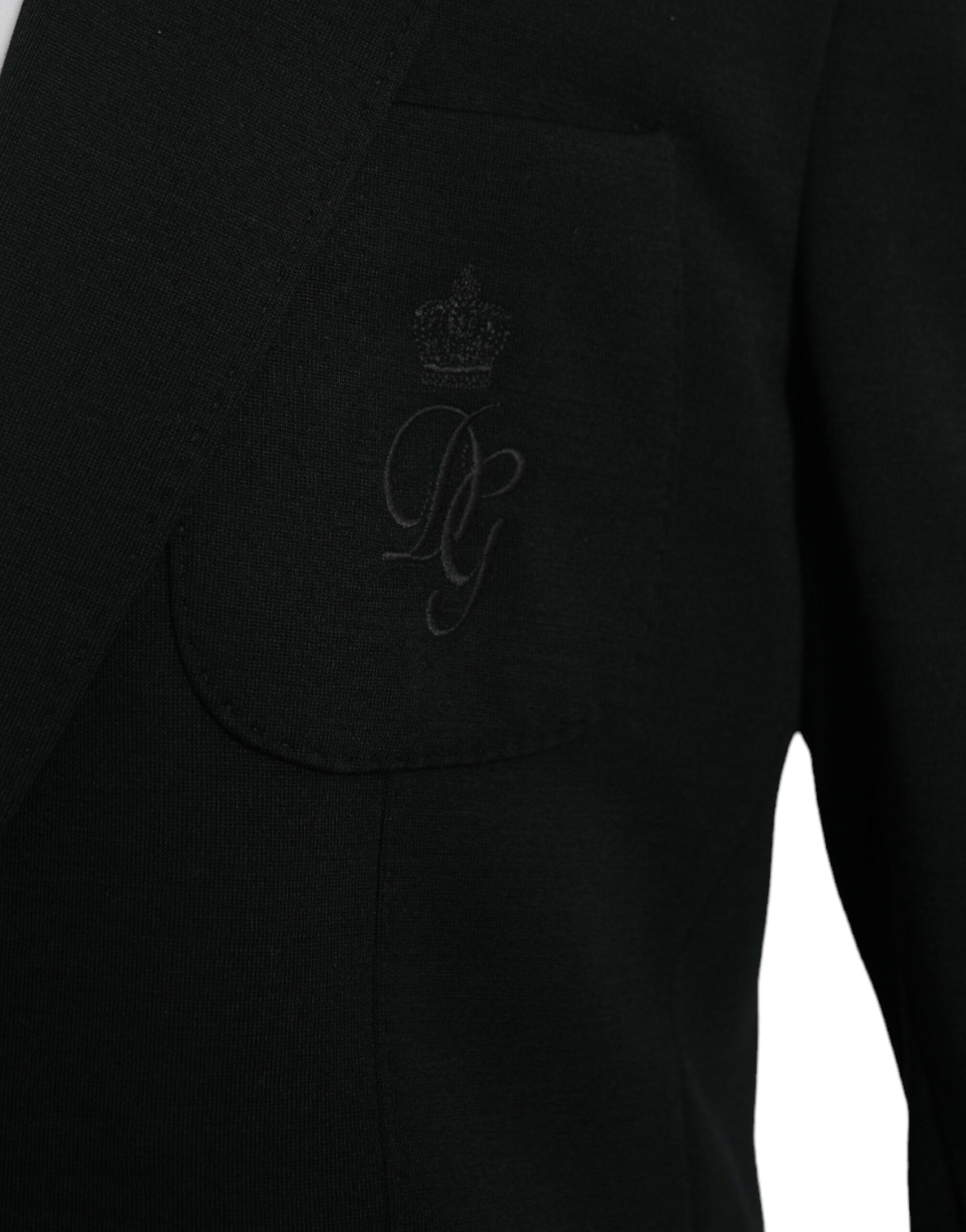 Dolce & Gabbana Schwarzer einreihiger Wollmantel Blazer