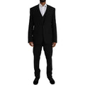 Dolce & Gabbana Black Polyester STAFF Formal 3 Piece Suit
