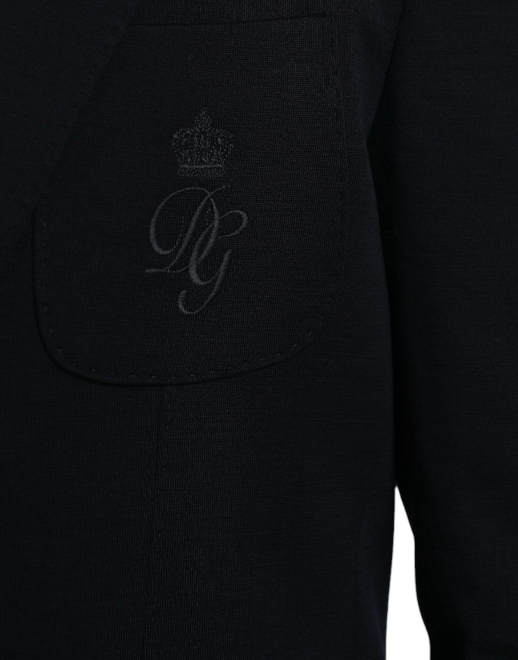 Dolce & Gabbana Schwarzer einreihiger Wollmantel Blazer