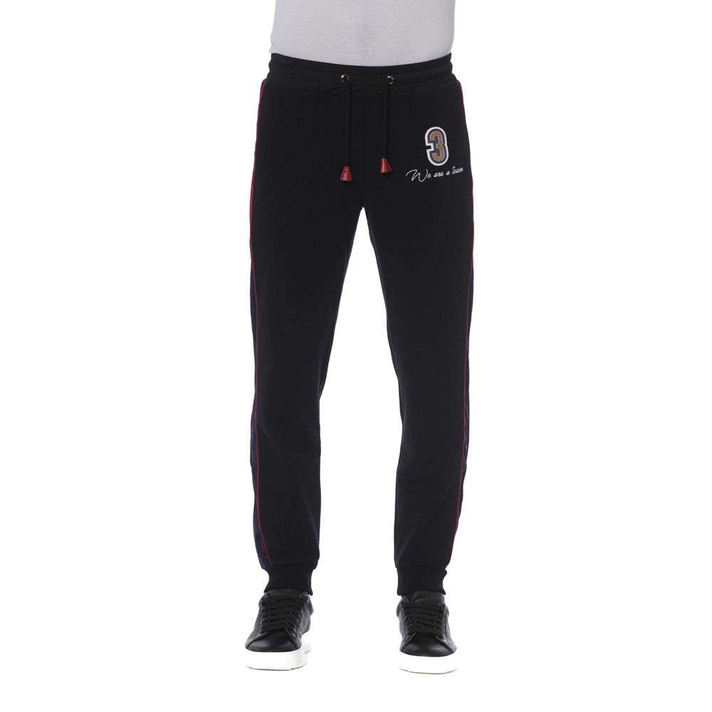Trussardi Schwarz Baumwolle Männer Sport Hose