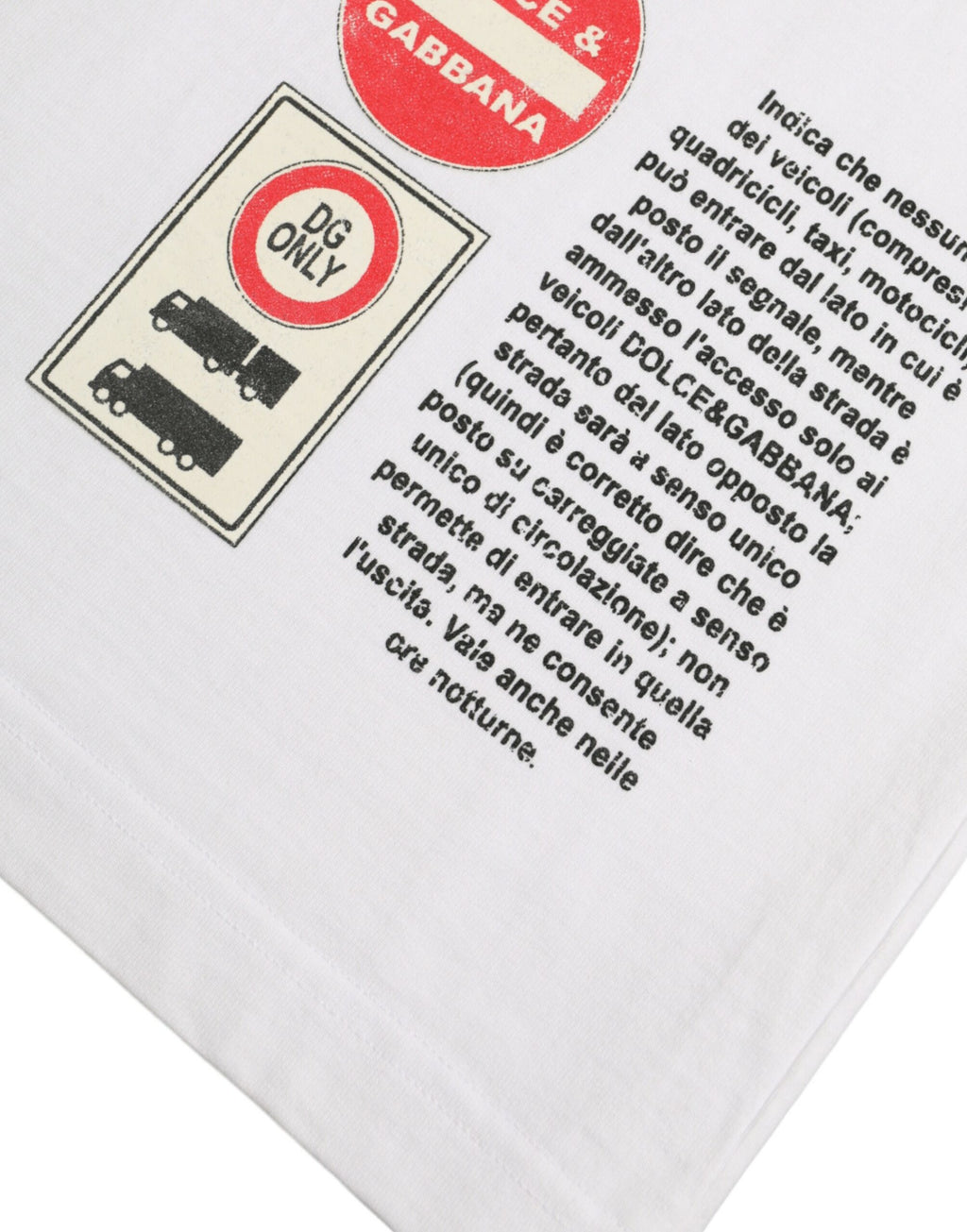 Dolce & Gabbana Weißes Amor Heart Baumwoll-Crewneck-T-Shirt mit kurzen Ärmeln