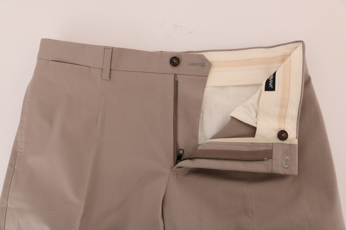 Dolce & Gabbana Beigefarbene Baumwoll-Stretch-Chino-Hose