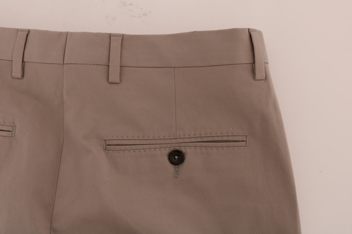 Dolce & Gabbana Beigefarbene Baumwoll-Stretch-Chino-Hose