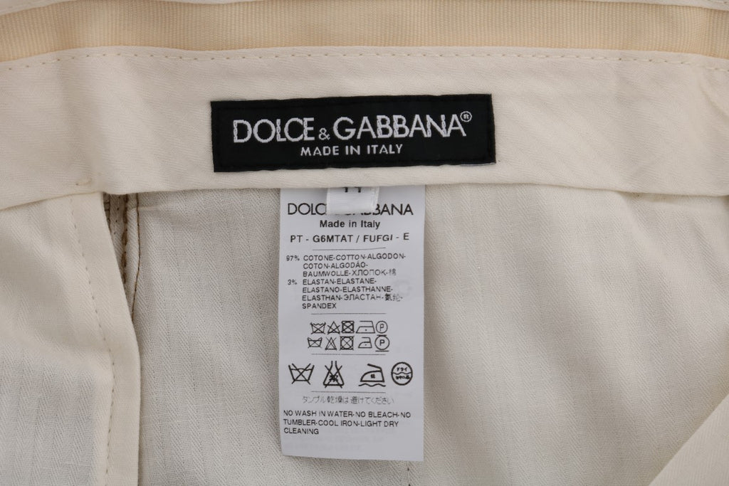 Dolce & Gabbana Braune Stretch-Baumwollhosen