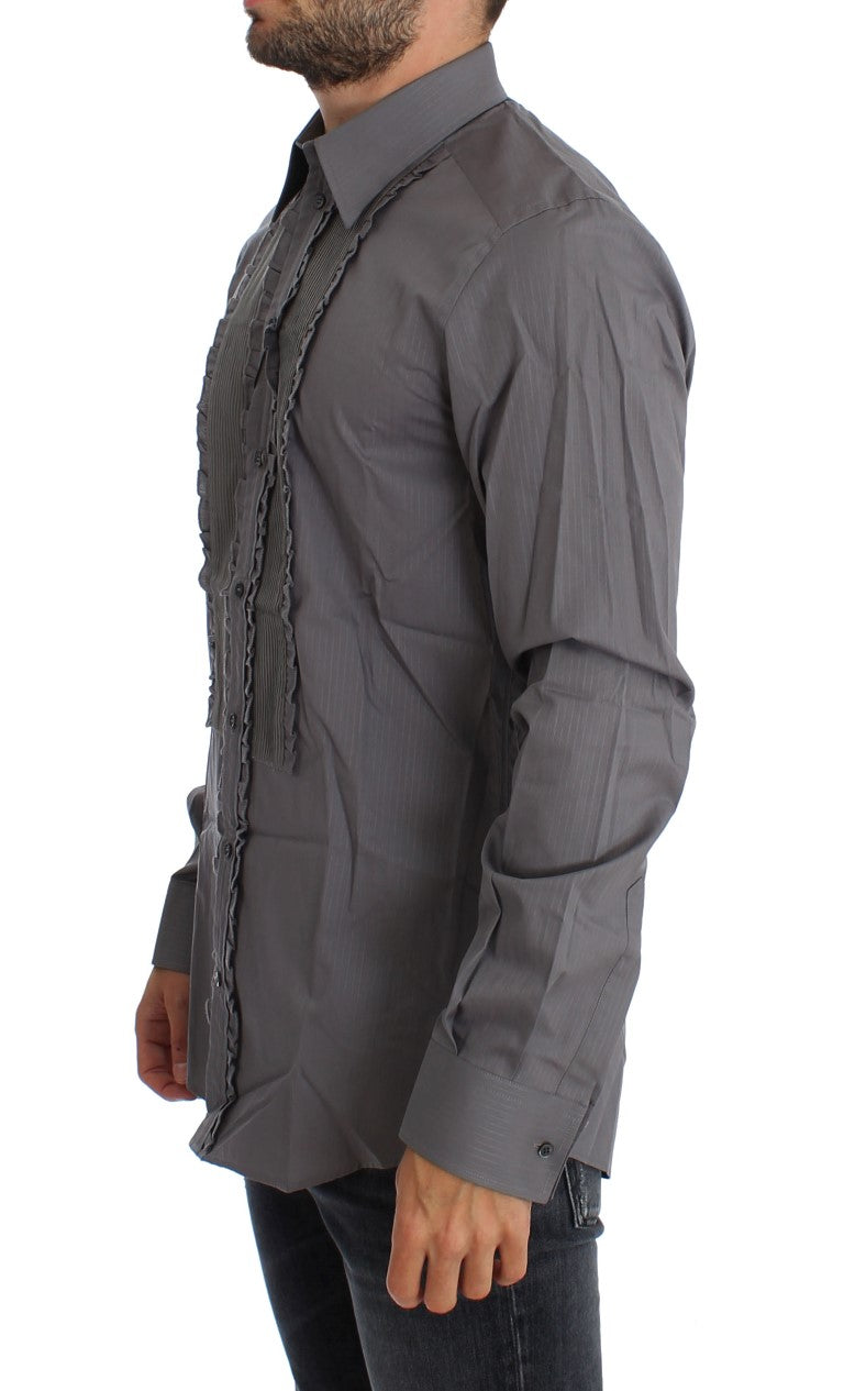 Dolce & Gabbana Lila Torero GOLD Slim Fit Kleid Hemd