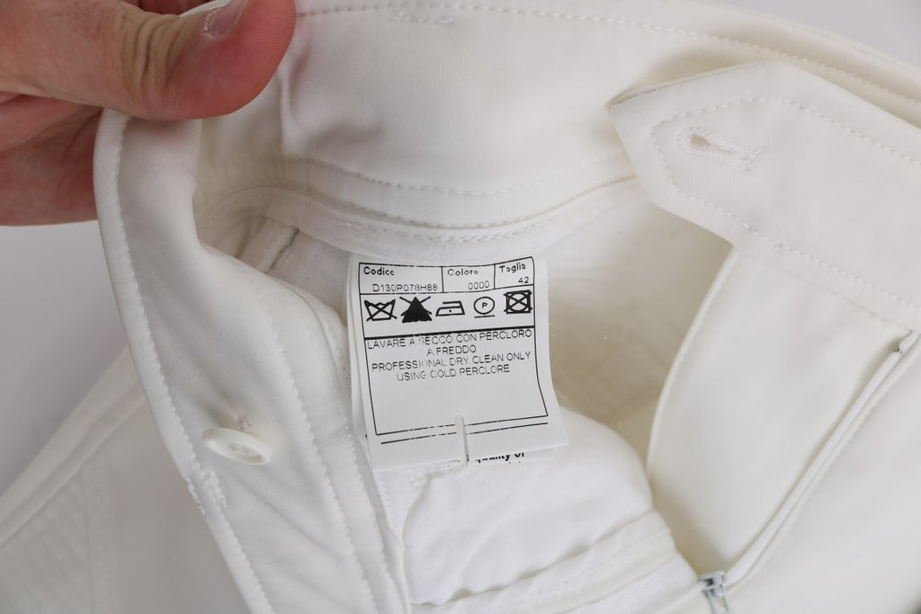 Ermanno Scervino Weiße Baumwolle Slim Fit Freizeithosen
