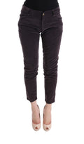 Ermanno Scervino Braun Baumwolle Cropped Casual Hose