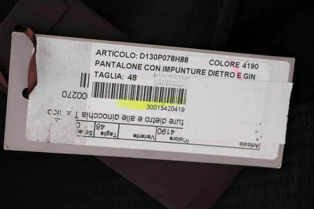 Ermanno Scervino Schwarze Slim Fit Freizeithose aus Baumwolle