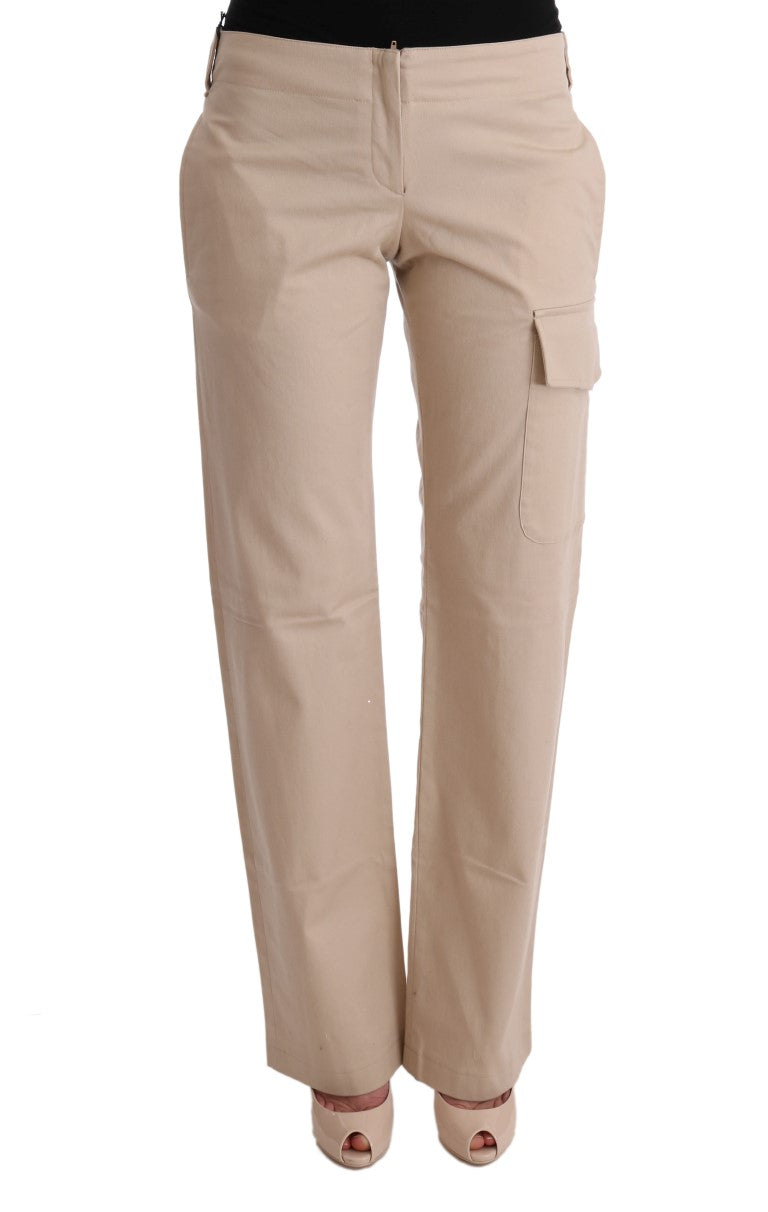 Ermanno Scervino Beige Baumwolle Wolle Regular Fit Hose