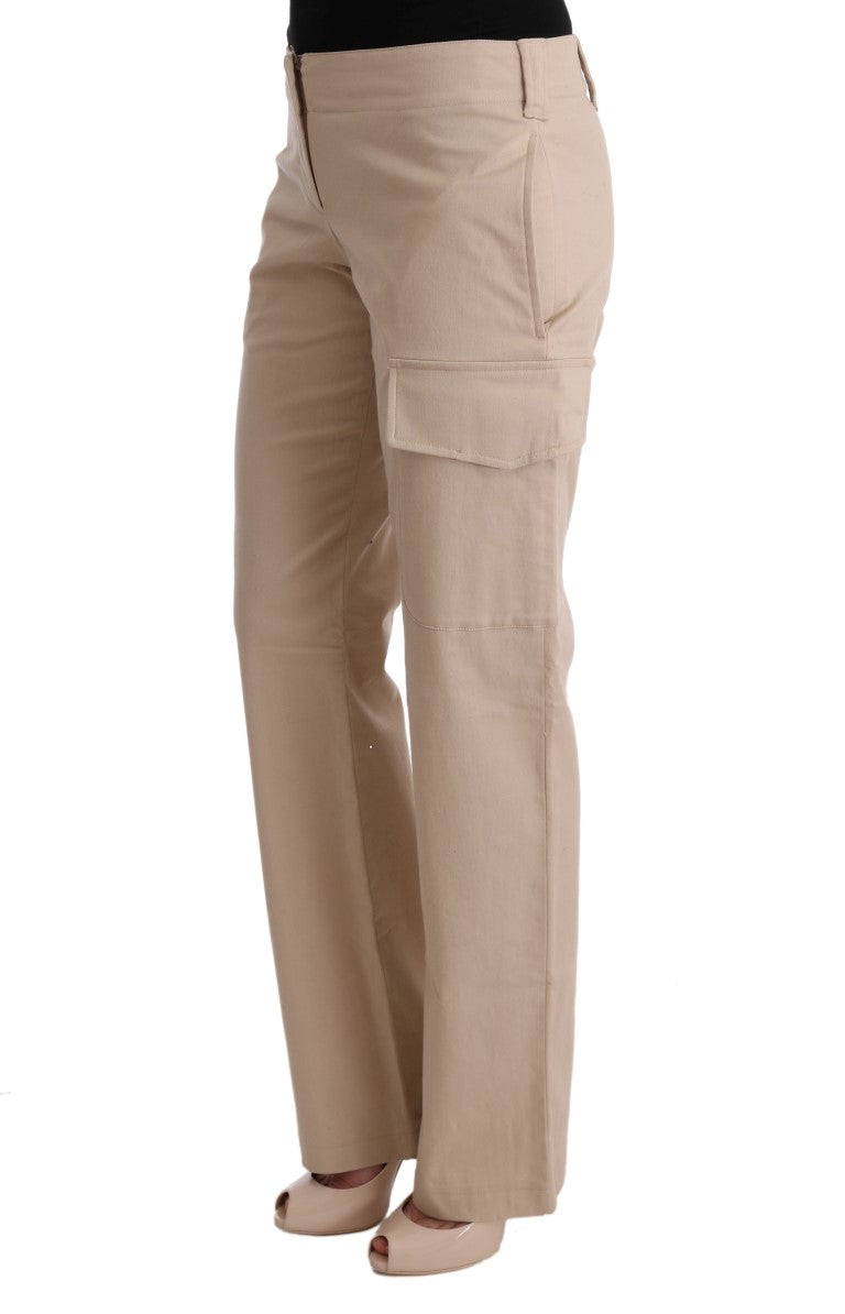 Ermanno Scervino Beige Baumwolle Wolle Regular Fit Hose