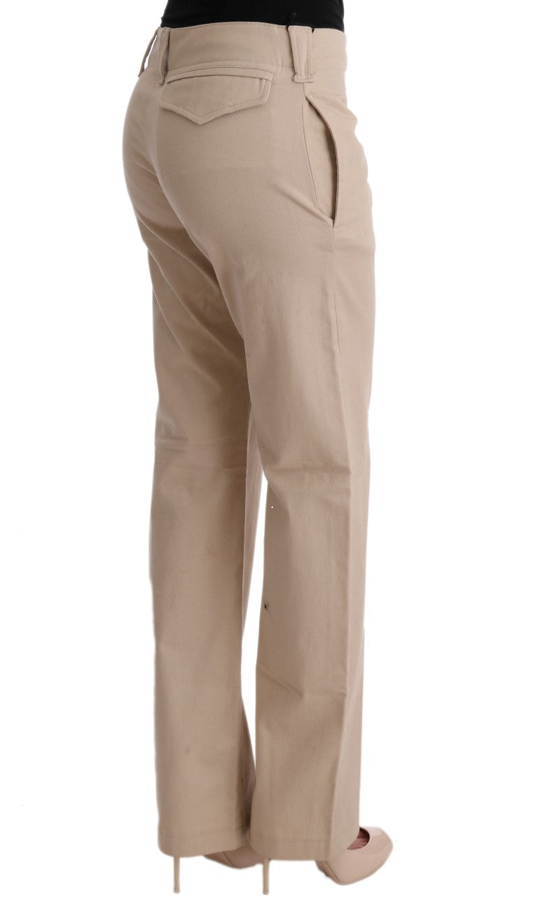 Ermanno Scervino Beige Baumwolle Wolle Regular Fit Hose