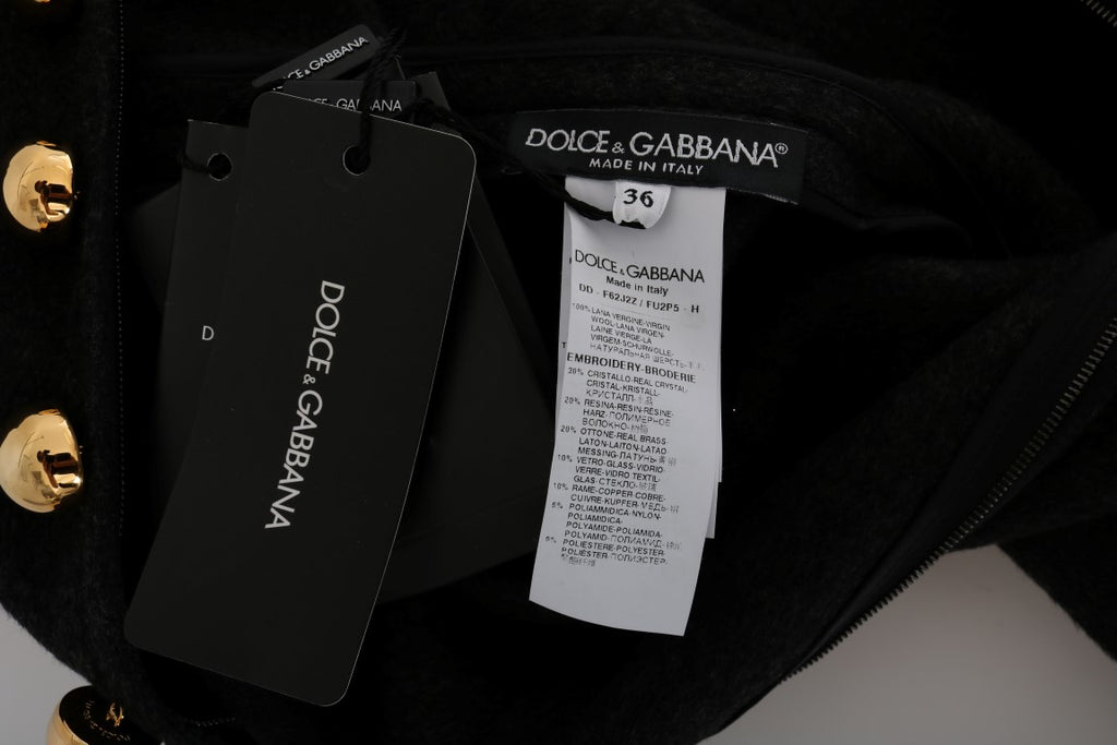 Dolce & Gabbana Graues Kristallkleid "Träume von meinem Prinzen