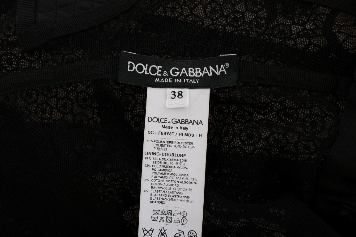 Dolce & Gabbana Schwarzes geblümtes Etuikleid
