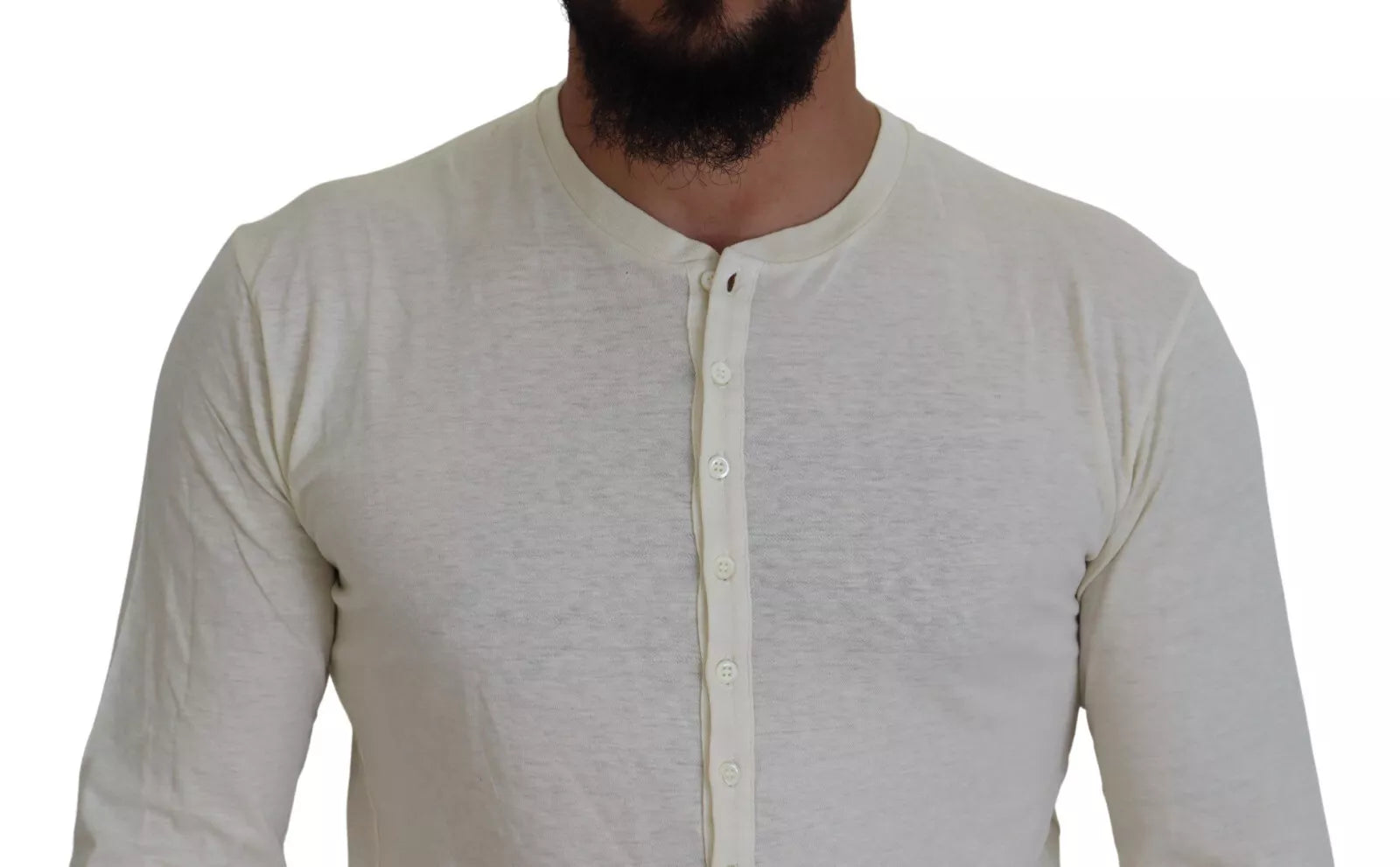 Dsquared² Beige Baumwoll-Leinen Pullover mit langen Ärmeln