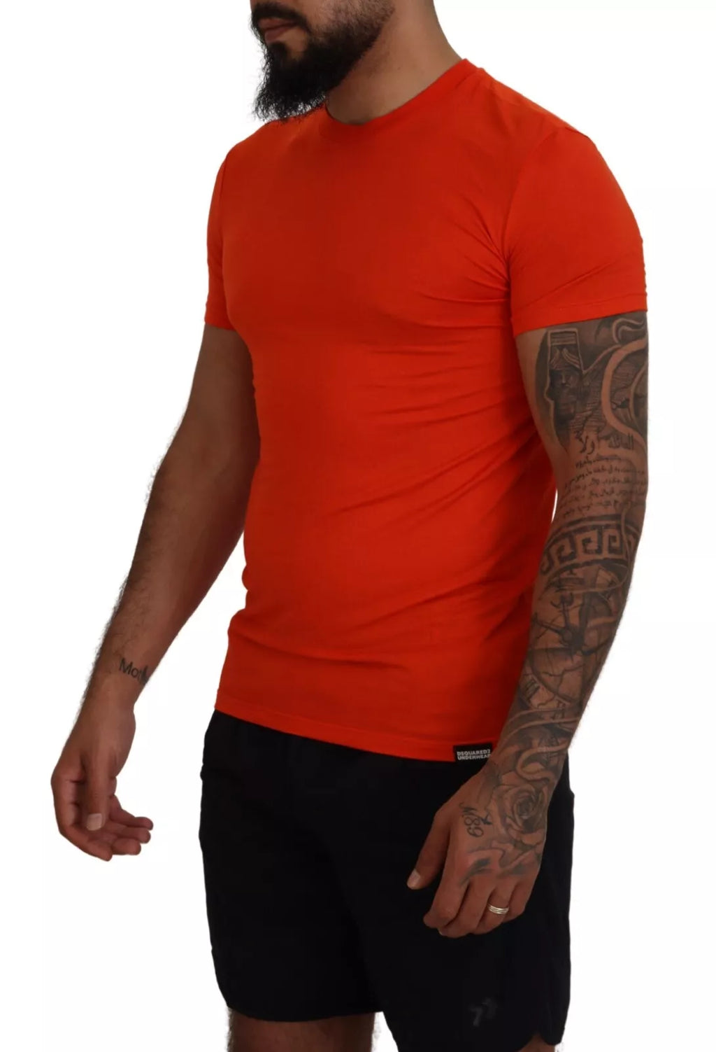 Dsquared² Orange Modal-T-Shirt mit kurzen Ärmeln und Rundhalsausschnitt