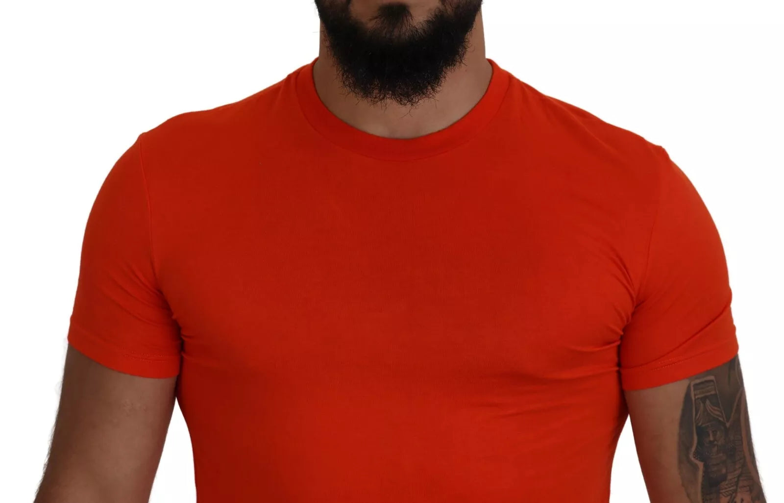 Dsquared² Orange Modal-T-Shirt mit kurzen Ärmeln und Rundhalsausschnitt