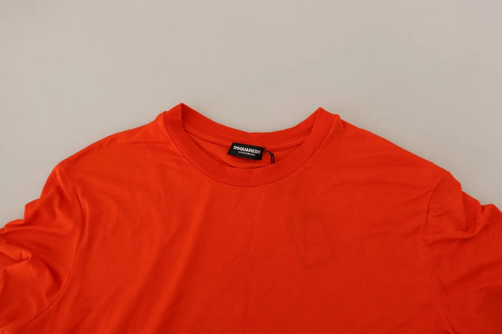 Dsquared² Orange Modal-T-Shirt mit kurzen Ärmeln und Rundhalsausschnitt